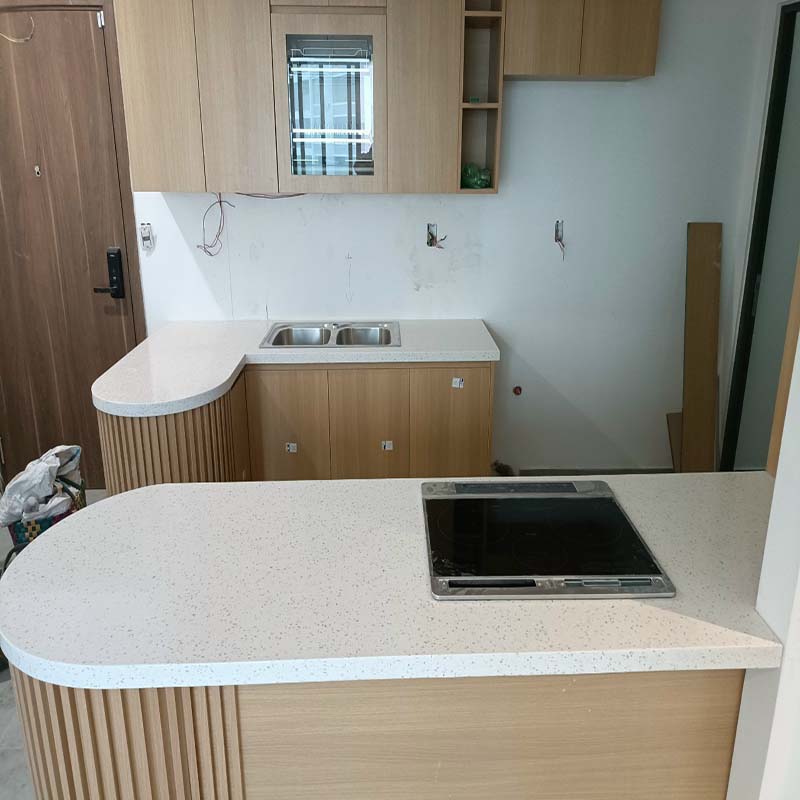 Đá hoa cương bếp rẻ nhất kim thịnh phát lát mặt bếp